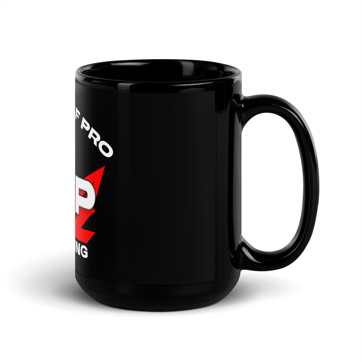 Black Glossy 15 oz Maple Leaf Pro Wrestling Mug