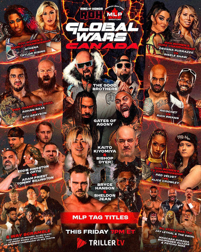 MLP/ROH Global Wars Autographed Turnbuckle 7/8