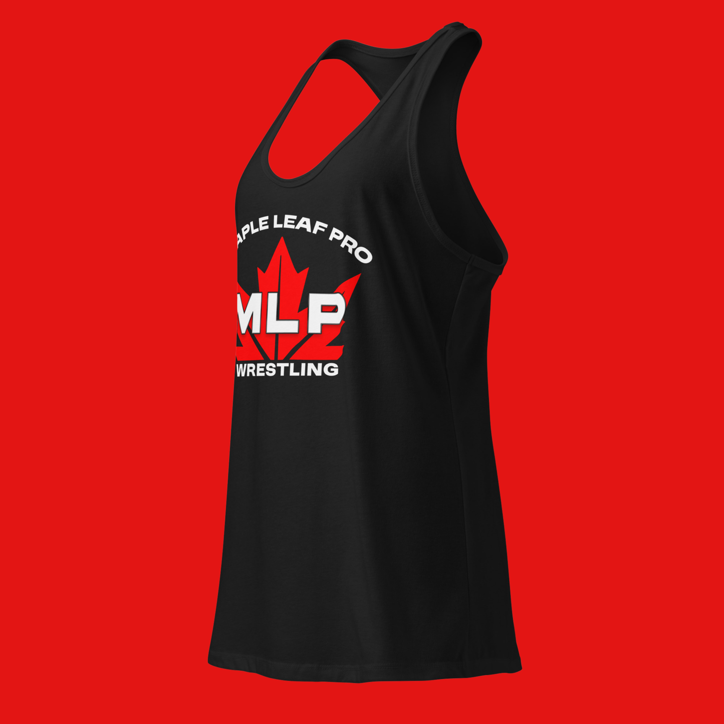 Maple Leaf Pro MLP Logo Women’s Fitted Racerback Tank Top
