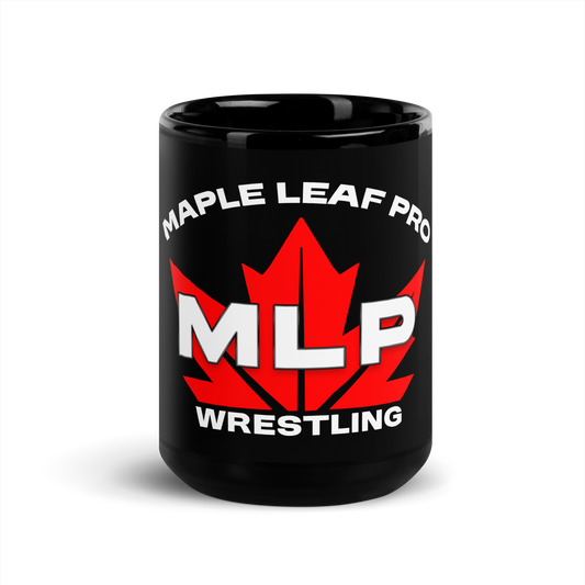 Black Glossy 15 oz Maple Leaf Pro Wrestling Mug
