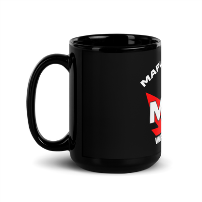 Black Glossy 15 oz Maple Leaf Pro Wrestling Mug